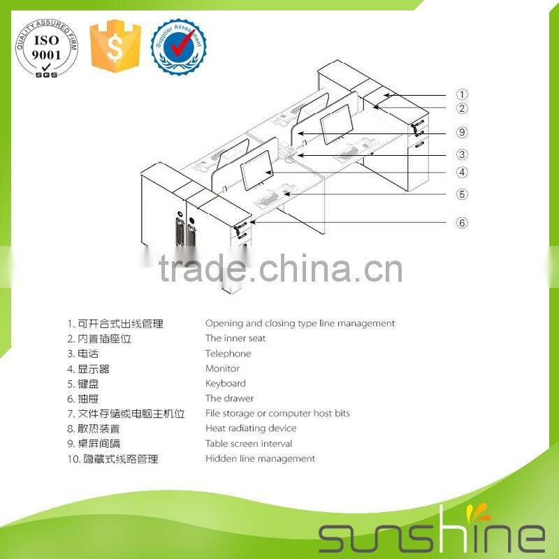 Office Furniture Plastic Partition Modern Office Furniture Workstation