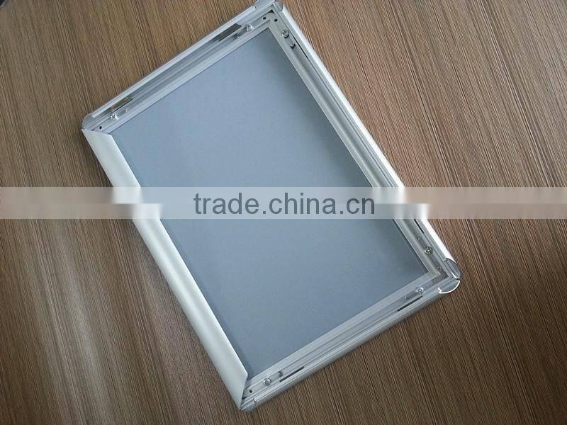 anti glare front sheet Advertisement silver picture frame with click