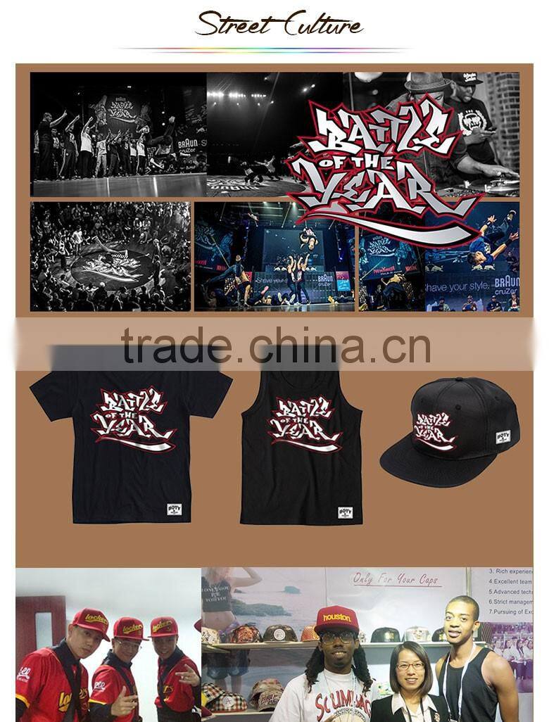 Design custom-made flat brim 5 panels snapback hats