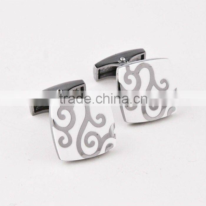 Exquisite men blue apple-shaped cufflink with brand elements cufflink for promotion