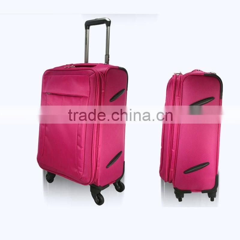 Cheap Fancy Oxford Soft Luggage Trolley Bag With Expandable Layer