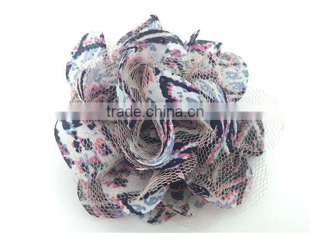 New design fancy fabric flower brooch for ladies