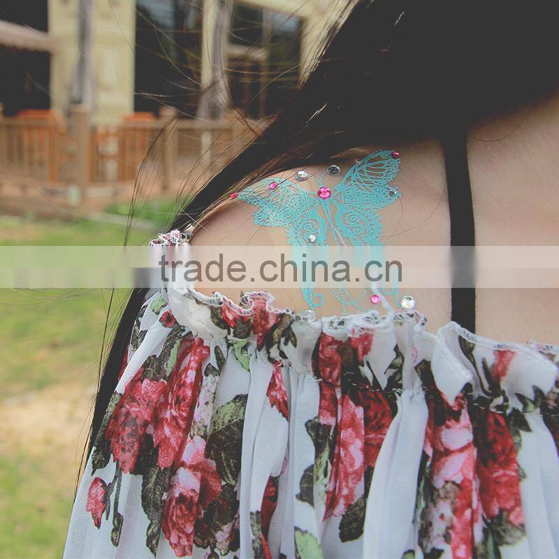 2016 Body Safe Diamond Temporary Flash Tattoo Jewelry Tattoo Stickers