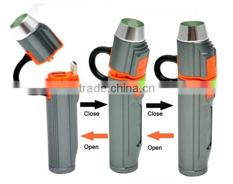 Waterproof camping torch USB rechargeable led flashlight with magnet
