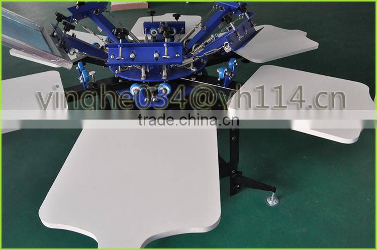 2015 new Manual 6 color 6 sation t-shirts screen printing machine/t shirt silk screen printing machine manual&textile printing m