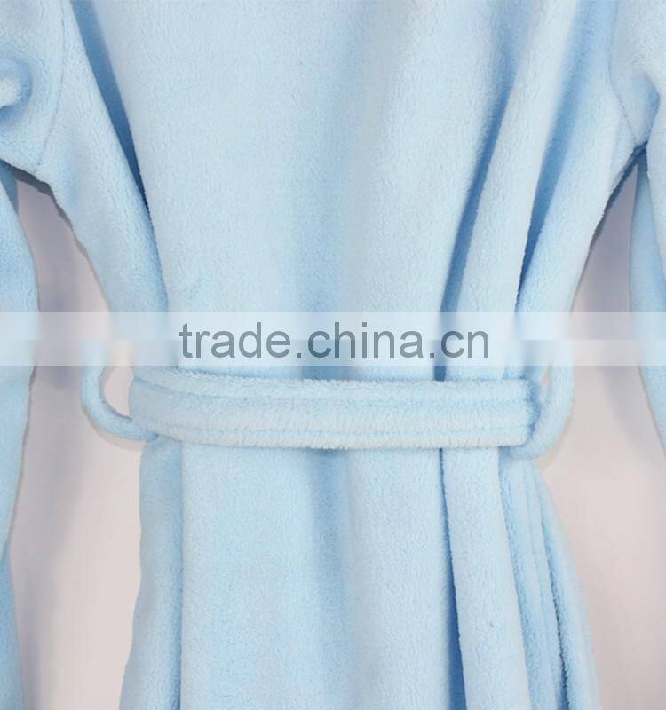 Super soft cheap adults Coral Fleece Bathrobe for the hotel or home