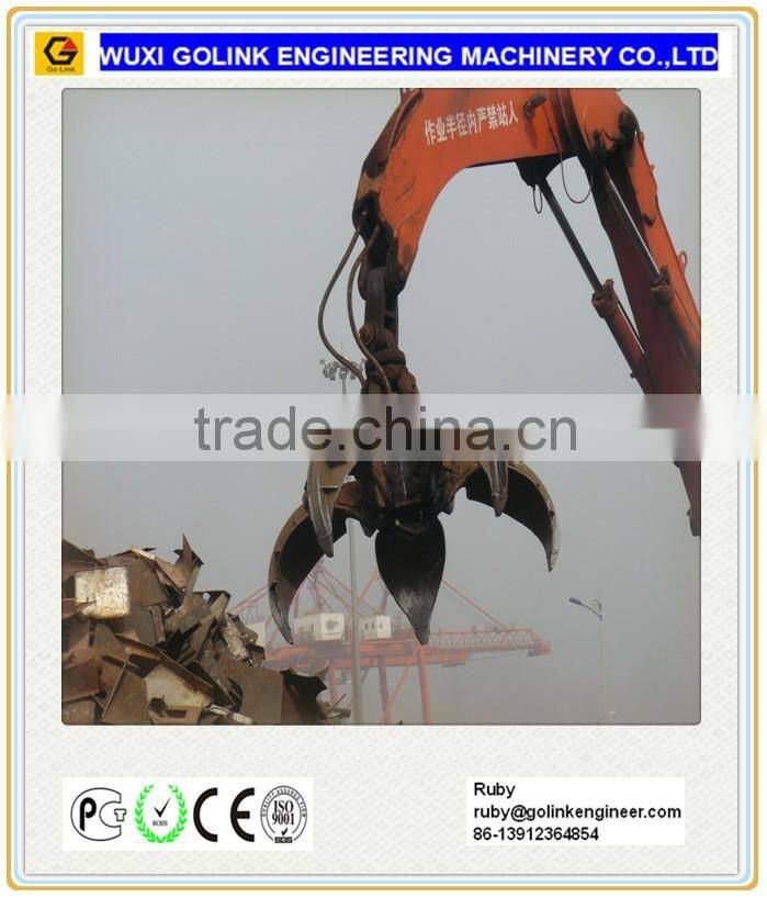 hydraulic orange peel grab for crane
