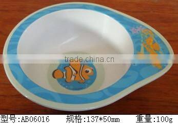 Melamine nice design plastic safe baby bowls