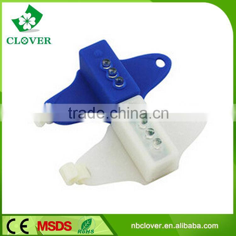 silicone material 3 led bicycle rear & front light with 30 lumens