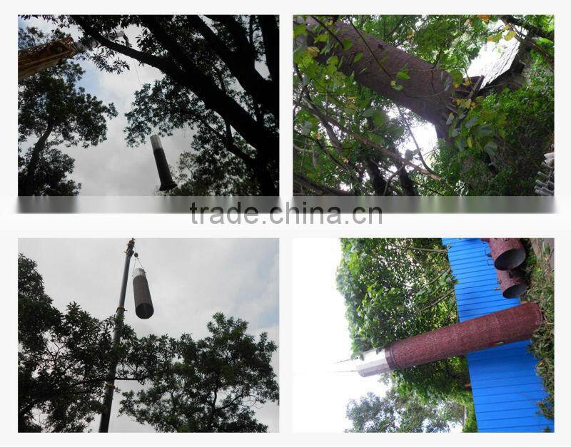 camouflaged pine tree cell phone tower for telecommunication
