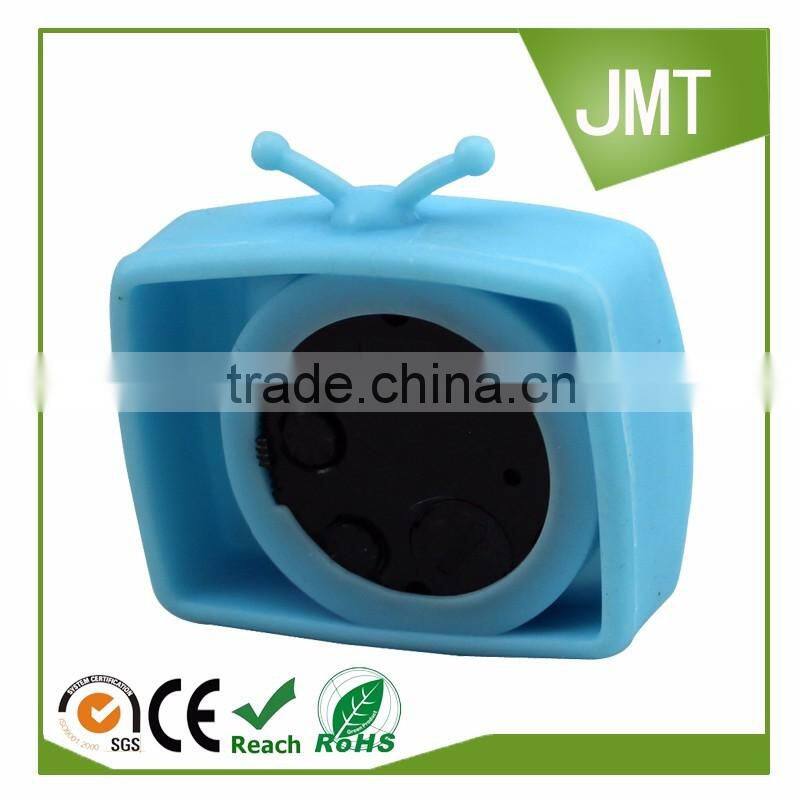 Promotion gift TV shape funny silicone alarm clock for kid