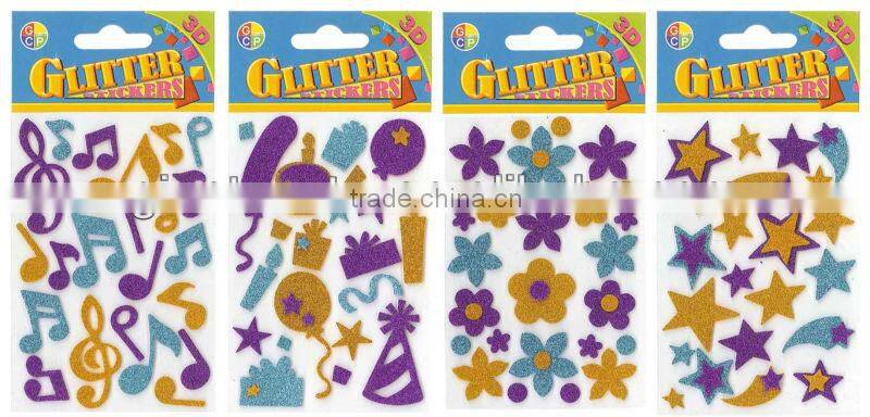 3D EVA Glitter sticker