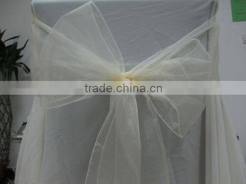 Orange Organza Chair Sashes for bridal
