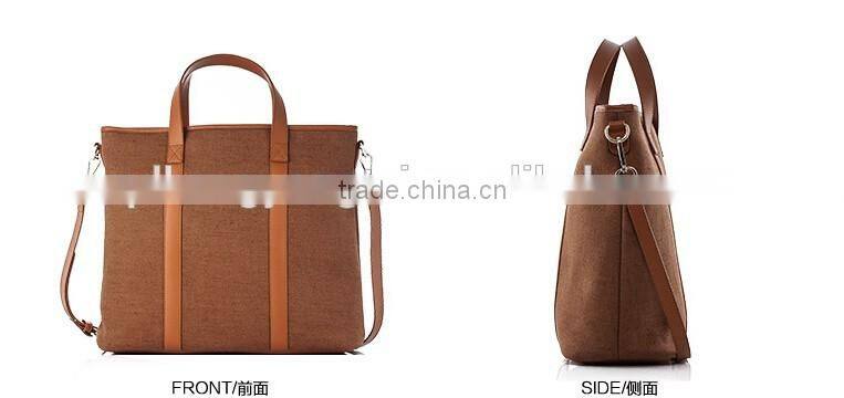 Genuine Leather and Fabric men bag leather messenger branded hand bags for women bags made of leather