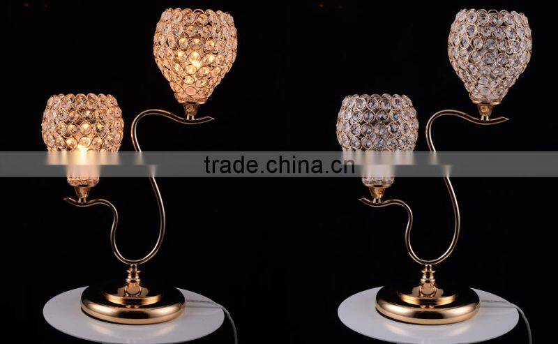 Contemporary Best Sellling Special Design Crystal Table Lamp With 2 Lights