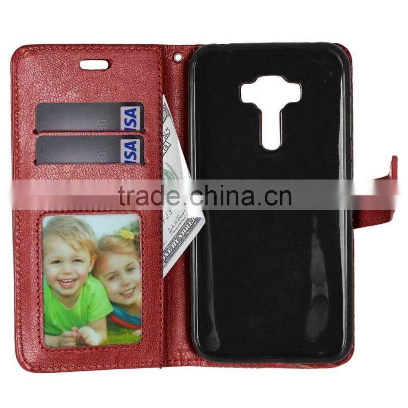 Cell Phone PU Leather Flip Card-slot Case for ASUS ZenFone ZD552KL
