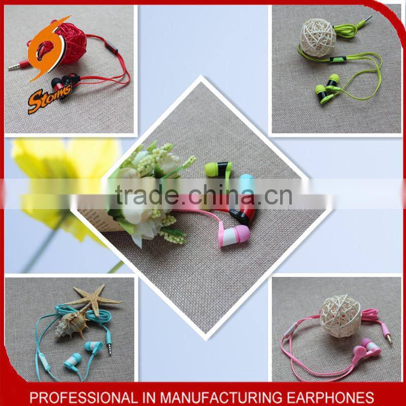 Earphones For Mobile,Colorful Earphones ,Flat Cable Earphone.