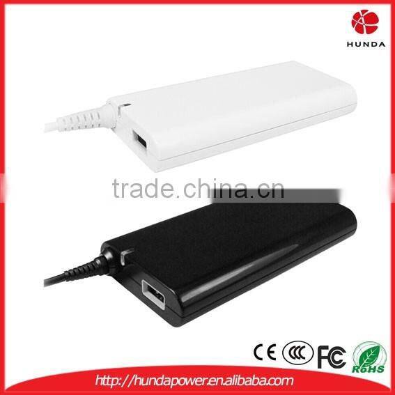 90 Watt Ultra Slim 17mm Thickness Universal Laptop Ac Charger Notebook Power Adapter Power Supply with Single USB Port
