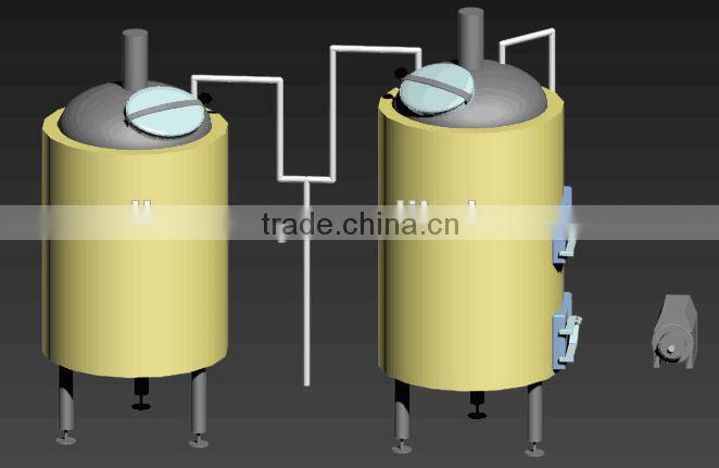700l microbrewery for beer brewing in the factory using firect fire heating/ steam heating