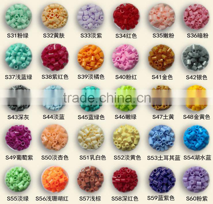 UKENN S-5MM 2025pcs fuse perler beads/box 15 colors with pegboard jewelry making kits for kids