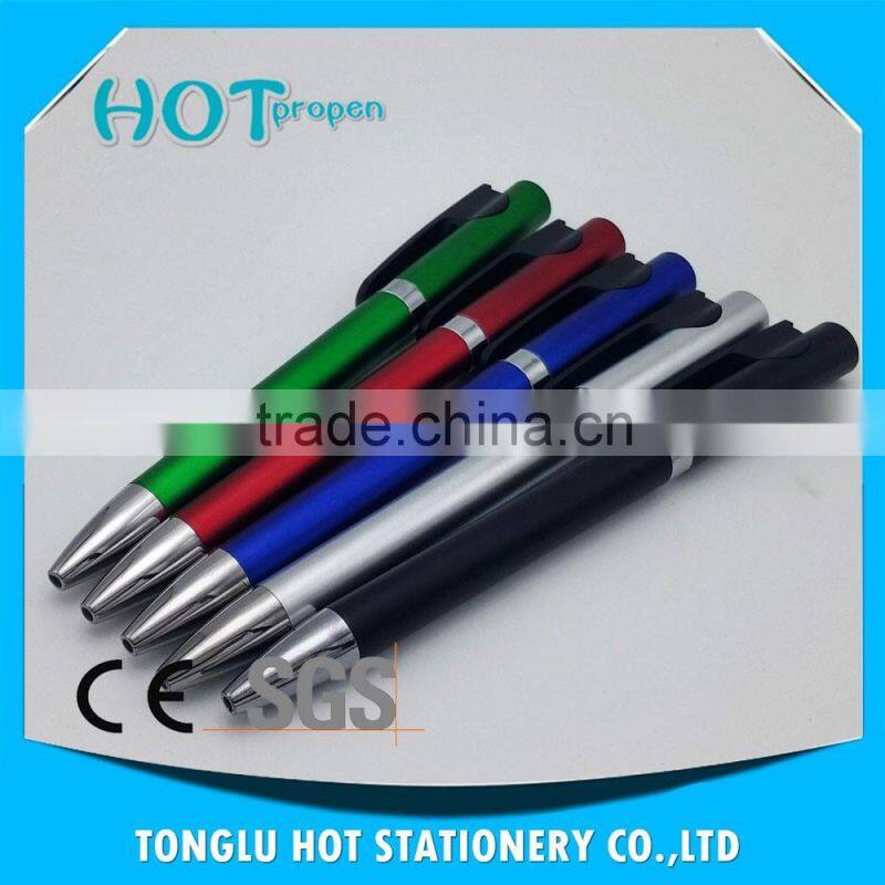spray paint colored barrel, wide chrome ring with black big clip,twist pen