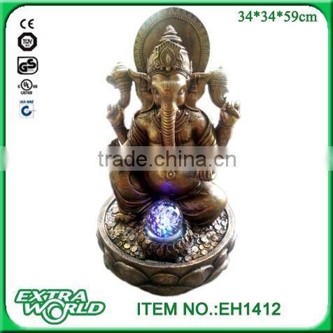 resin garden ganesh three layer waterfall fountain