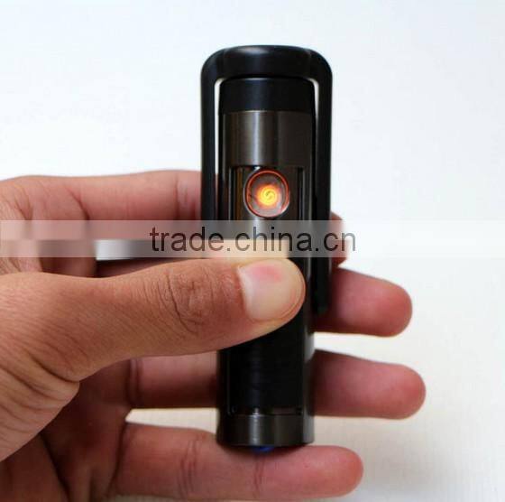 led plastic lighter with flashlight rechargeable flashlight