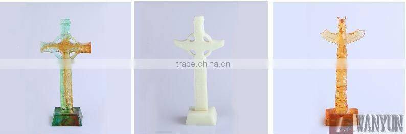 colorful STAUROS glass cross decor