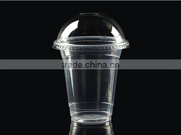PP Plastic cup for beverage with dome/flat lid