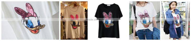 cartoon Donald Duck fashion sequin embroidery design patch