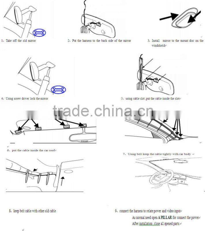 Toyota RAV4 4.3" rear view mirror car monitor with hdmi input/car parts/ automotive upholstery