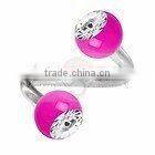 Stainless Steel CZ Gems Twister Piercing Jewelry Earrings Body piercings