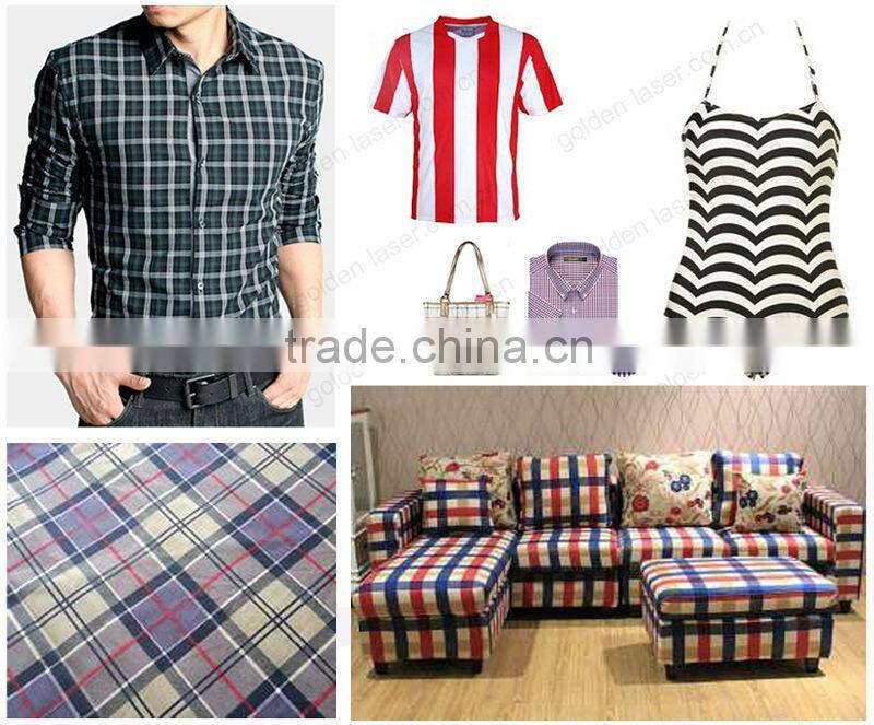 sublimated dye textile cutter / laser cutting digital printing fabrics