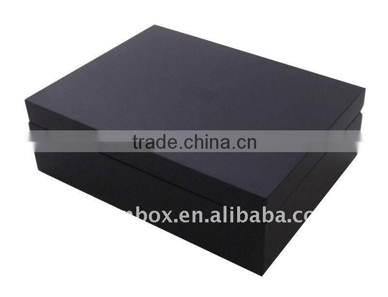 Black wooden gift box with EVA lining