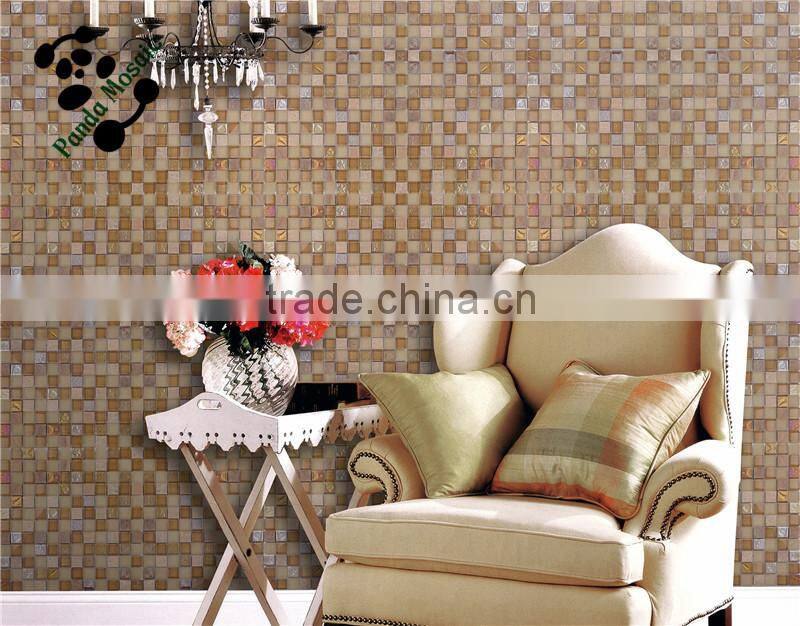 MB SMP33 Sweet Home Decorative Glass Mosaic Mix Natural Stone Mosaic Tile Hotel Mosaic Wall Tile