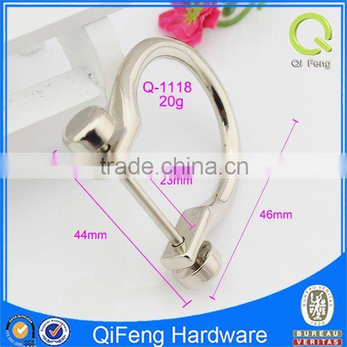 Q-1118 bag garment metal buckle supplier shiny color d ring design