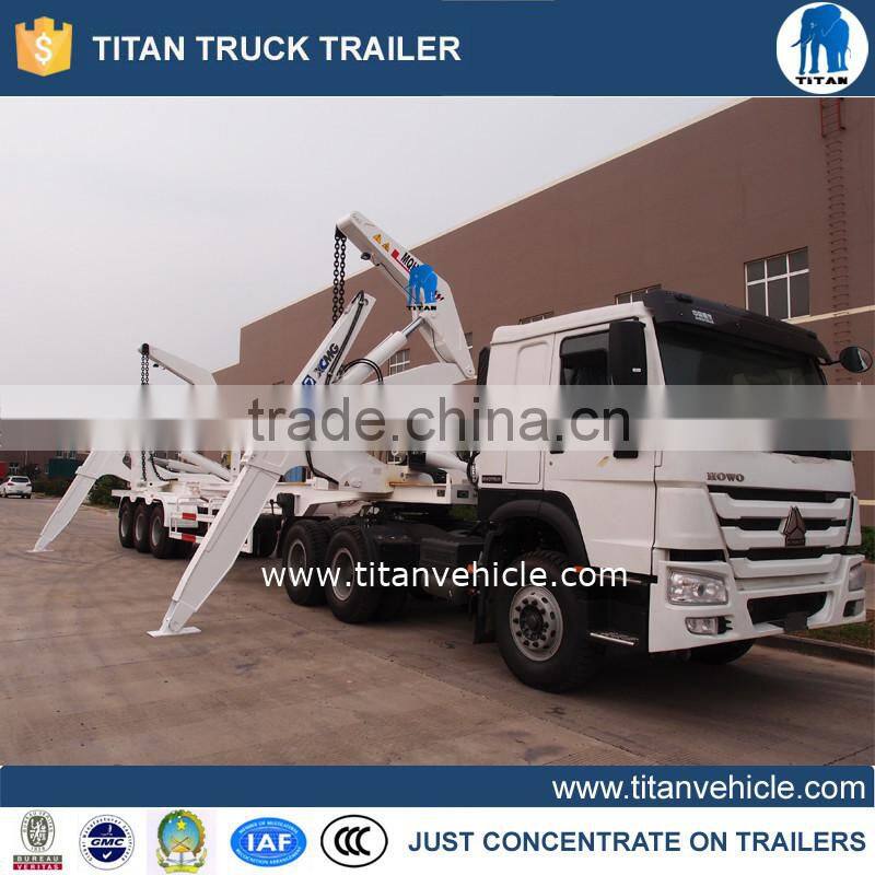 TITAN Best selling Tri-axle 60 ton Used Low Bed Trailer for Excavator Transport