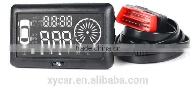 Universal cheap 3.8inch Digital Car HUD Easy Install Over Speed Aarm HUD ,Head Up Display XY-HUD204