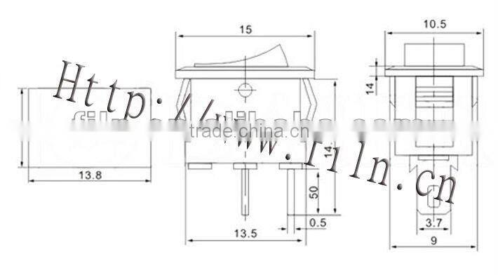 FL3-003 tractor 6 pins bus rocker switch