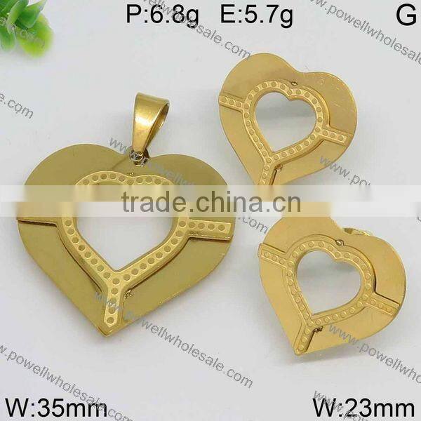 Fashion deisgns diamondbrazilian gold plated jewelry set wholesale