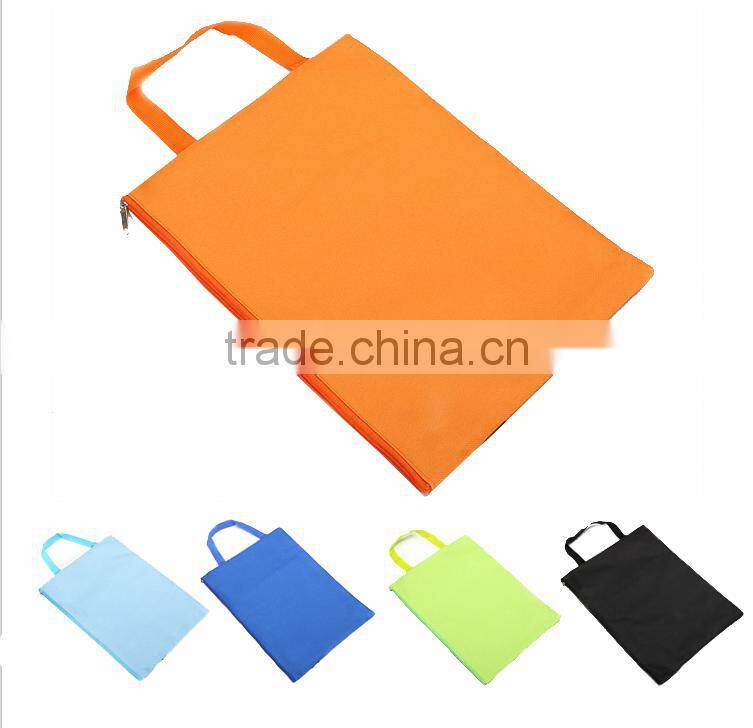 2015 new promotional 100% polyester zipper file packet