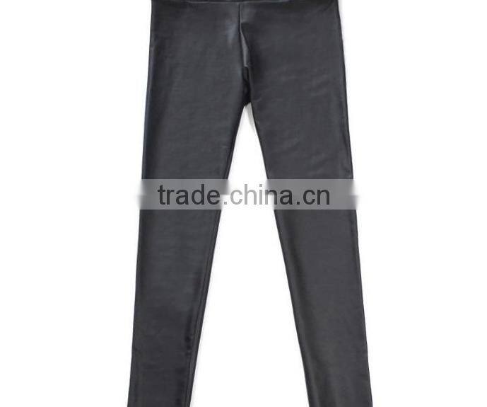 Large Size Hot Womens Girls Sexy Fashion Faux Leather Black Leggings Pencil Pants Trousers Tights