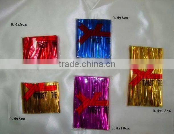 Food packing single wire metallic twist tie