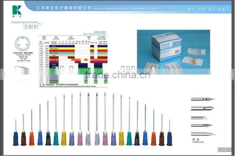 Disposable Hypodermic Needle 16G-27G