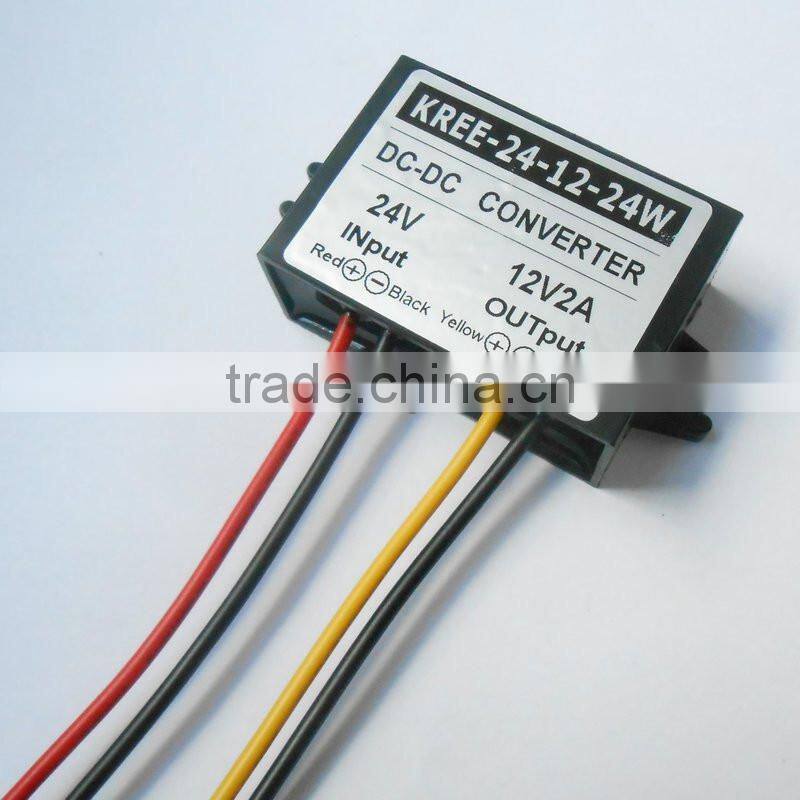 24V turn 12V2A 1A DC-DC power converter buck DC to AC power automotive power module foot