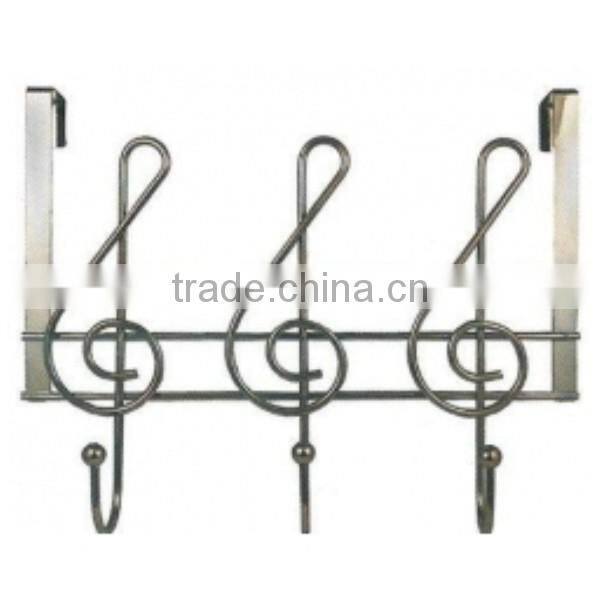 Chrome Wire Over Door 11 Hooks Organizer Rack
