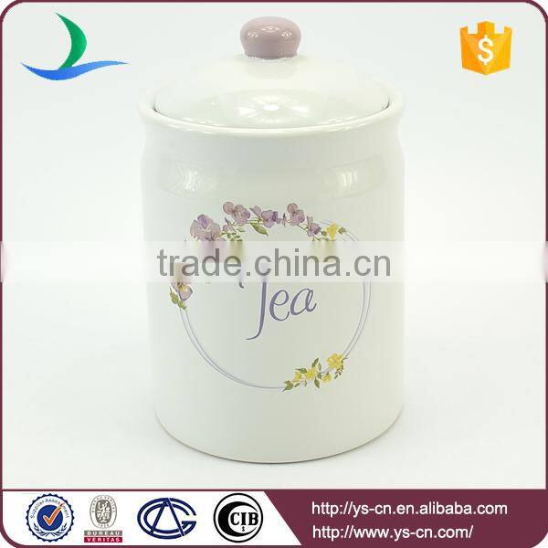Ceramic storage container biscuit tea sugar and utensil jars