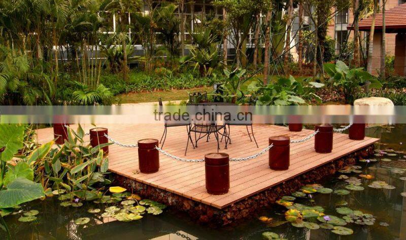 Solid Wood plastic composite HDPE wpc flooring durable outdoor anti-slip wpc decking