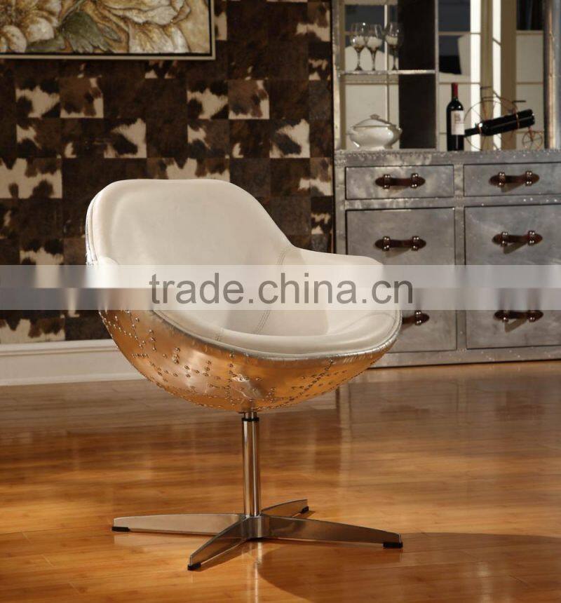 Italy Design Comfortable White Leather Leisure Chair/Living Room Leisure Sofa
