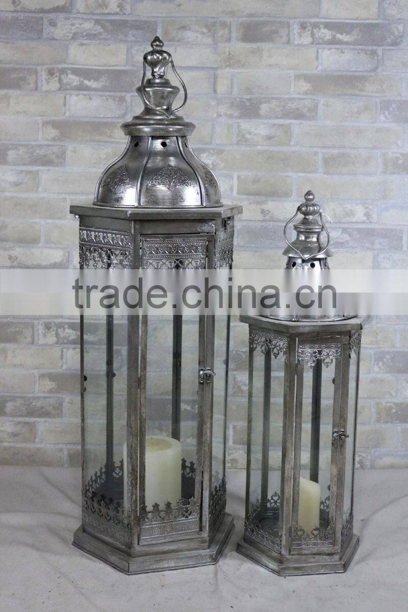 Cheap Garden Decor Metal Long Molded Square Candle Holder Lanterns